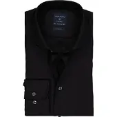 Profuomo Heren Hemden Fine Twill - Slim Fit - Non Iron - Zwart - Maat 44