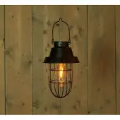 Anna's Collection Solar retro stormlamp zwart-goud 16,5x24,5 cm