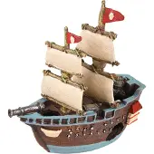 Flamingo Ropa Pirate Boat 18x7x17cm Aquariumdecoratie