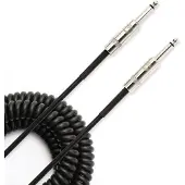 D'Addario PW-CDG-30BK Coiled instrumentkabel zwart 9 m (30 ft)