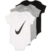 Nike Kids Rompertje/body grijs gemêleerd / zwart / wit