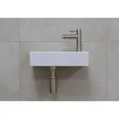 Mueller Mini Rhea 36x18x9cm fonteinset mat wit met RVS kraan rechts