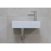 Mueller Mini Rhea 36x18x9cm fonteinset mat wit met Chroom kraan rechts