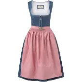 Stockerpoint Dirndl 'Roseline' blauw / oudroze