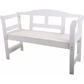 SenS Tuinbank FSC grenen hout 113x40x75cm wit Wit Hout Tuinbank