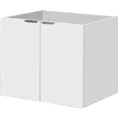 AquaVive Wastafelonderkast Cecina 47cm - Hoogglans Wit - Met 2 Deuren - 47,6x50x59,4cm
