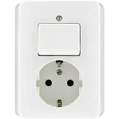 Gira Inbouwstopcontact St55 Met Aarde (randaarde) 1-polig Wit Ip20
