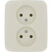 Busch Jaeger Inbouwstopcontact Si Reflex Ongeaard 2-polig Crème Ip20