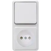 Sencys Combinatie Wisselschakelaar/stopcontact Tuleda Wit