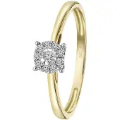 Lucardi Ring goud / transparant