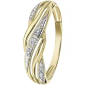 Lucardi Ring goud / transparant