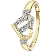 Lucardi Ring goud / transparant