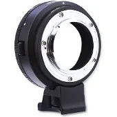Commlite CM-NF-MFT lensadapter voor Nikon F en M4-3 mount - Zwart/Zilver