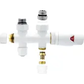 SaniGoods thermostatische radiatorkraan recht 1/2"x16 M30 wit