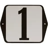 Warentuin Huisnummer naambordje standaard 15x12 cm nummer 1