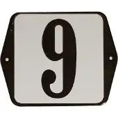 Warentuin Huisnummer naambordje standaard 15x12 cm nummer 9