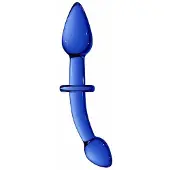 Chrystalino Doubler - Blue glazen dildo