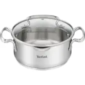 Tefal Duetto+ Kookpan - Rond - 18 cm- Roestvrijstaal - Met Deksel