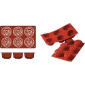 Silikomart Bakmat 1/3 GN Rose Siliconen Horeca