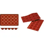 Silikomart Bakmat 1/3 GN Mini Semisfera Siliconen Horeca