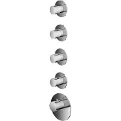 Hotbath Mate MHF014 High Flow inbouwthermostaat met 4 stopkranen afbouwdeel chroom