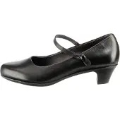 Camper Dames Helena zwart lederen lage schoen -Hoogte hak: 4,5cm (41), Leer, 3 tot 5 cm, Gesp, Casual 20202-088