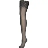 Wolford Fijne panty 'Satin Touch 20 Stay-Up' zwart