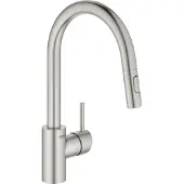 GROHE Concetto 1-gats keukenkraan met uittrekbare dual spray supersteel