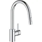 GROHE Eurosmart Cosmopolitan 1-gats keukenkraan met uittrekbare dual spray chroom