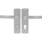 Axa Veiligheidsbeslag (Curve Plus) Kortschild Aluminium geslepen: Kruk-Kruk (model Blok) PC72 met kerntrekbeveiliging SKG***