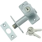 Nemef 2602/4-50 mm blister Insteekgrendel | DM50mm | voorplaat F1 geëloxeerd 22x55mm rechthoekig | F1 geëloxeerde knop | rozet | schoot zamac verzinkt | DR 1+2+3+4 - 9260204530