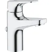 GROHE BauFlow wastafelkraan S - Lage mengkraan met trekwaste - Eco - Chroom