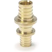 Rehau Rautitan MX fitting messing rechte koppeling, reductie 17 x 2,0 - 16 x 2,2 - 12407811002