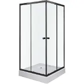 Kerra Olga Square Black 80 douchecabine vierkant incl. douchebak 80x80 zwart
