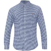 Ralph Lauren Overhemd blauw / cognac / wit