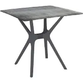 SenS Tuintafel Jasper 80x80cm donker grijs grijs Kunststof Tafel