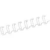 Fellowes bindring - metalen bindruggen - 12 mm - tot 100 vel - 34-rings - A4 - wit - 100 stuks