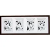Deknudt multifotolijst - bruin - passe-partout - 4 foto's 10x15