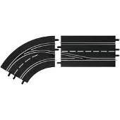 Carrera D124/132 Rijbaanverandering curve Li.in. 2x