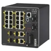 Cisco IE-2000-16TC-B: Beheerde Ethernet-switch met 20 poorten - 16 x RJ-45 - 4 x uitbreidingsslots - 10/100Base-TX - Geschikt voor plaatsing op een bureau of montage op een DIN-rail