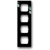 Busch-Jaeger BJ Axcent frame 1724-281, zwart, 4-voudig