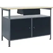vidaXL Werkbank 120x60x85 cm staal zwart
