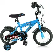 Viper kinderfietsen, jongensmodel, 12 inch (21,5 cm), jongensfiets, velgrem, lichtblauw