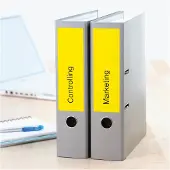 Herma Ordneretiketten, A4, 192 x 61 mm, geel, permanent hechtend
