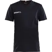 Craft Squad Go sportshirt - zwart Sport t-shirt Jongens/Meisjes Polyester V-hals - maat 146