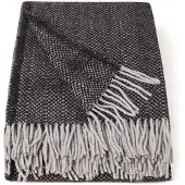 Malagoon Recycled Wool Plaid 131 x 170 cm - Crow Black