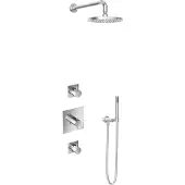 Hotbath IBS 2 Get Together Inbouw Doucheset Laddy Vierkant - Chroom - Met Staafhanddouche - 20cm Hoofddouche - Met Wandarm - Zonder Glijstang - Kranen, Douchekranen, Douchesets, Inbouw douchesets