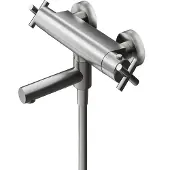 Hotbath Chap C020 Badthermostaat Geborsteld Nikkel - Messing - Kranen - Badkranen - Opbouw Badkranen - 8720143166907