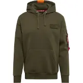 Alpha industries Sweatshirt 'Red Stripe' kaki / oranje / rood / wit