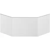 Plieger Contour voorpaneel 125cm t.b.v. Contour hoekbad wit